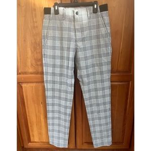 NWT Zara Mens plaid slim fit stretch pants size Small- Join Life Collection